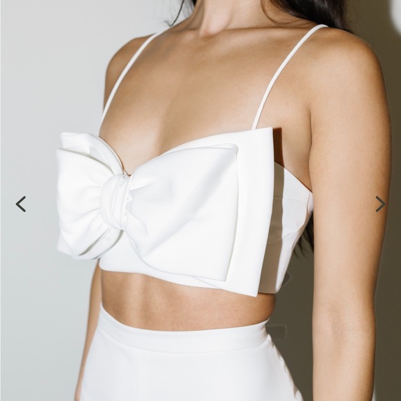 NWT By Watters bow crop top sz 8 - Picture 5 of 8